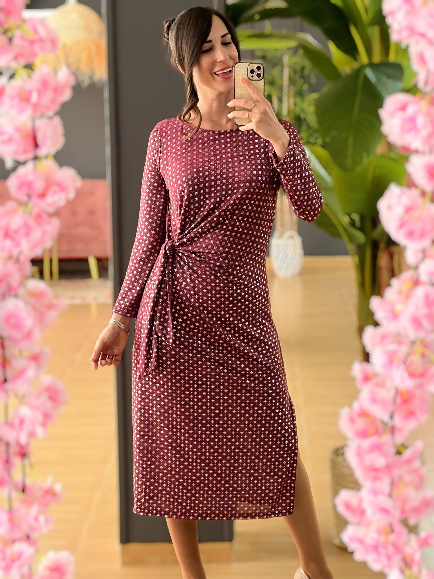 VESTIDO GRANATE El Vestidor de Inma