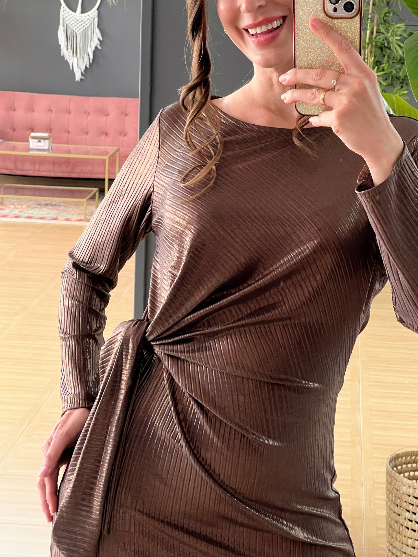 VESTIDO BRONCE El Vestidor de Inma