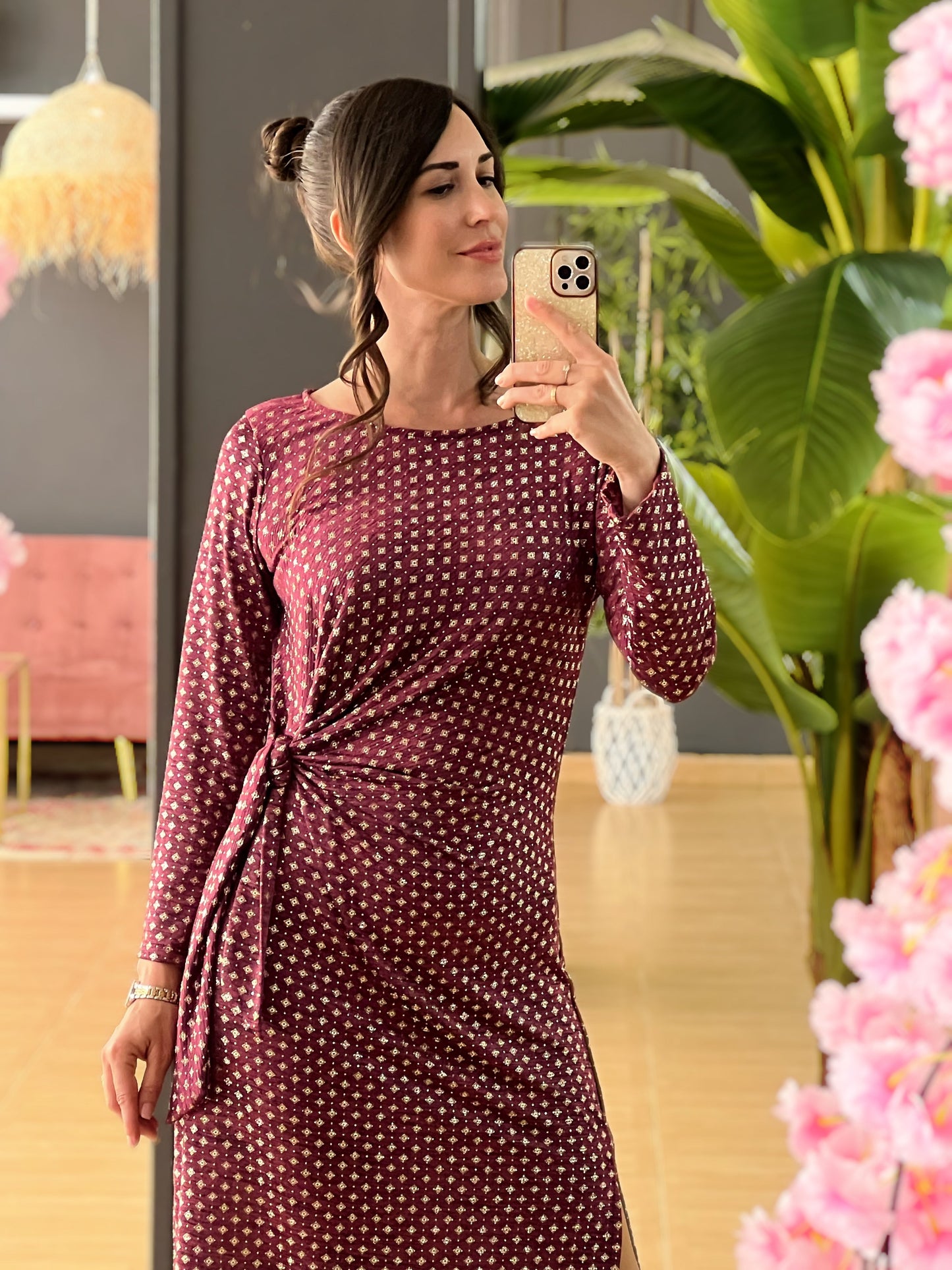 VESTIDO GRANATE El Vestidor de Inma