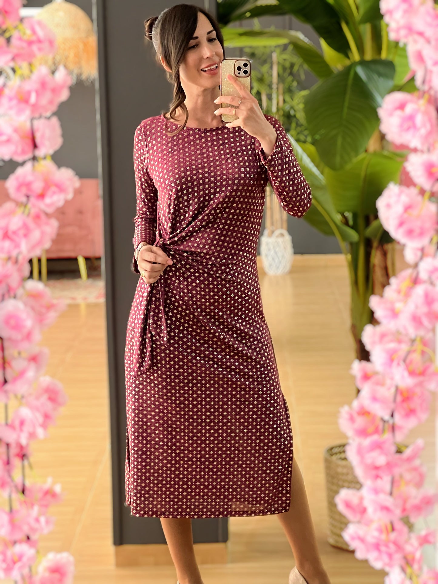VESTIDO GRANATE El Vestidor de Inma