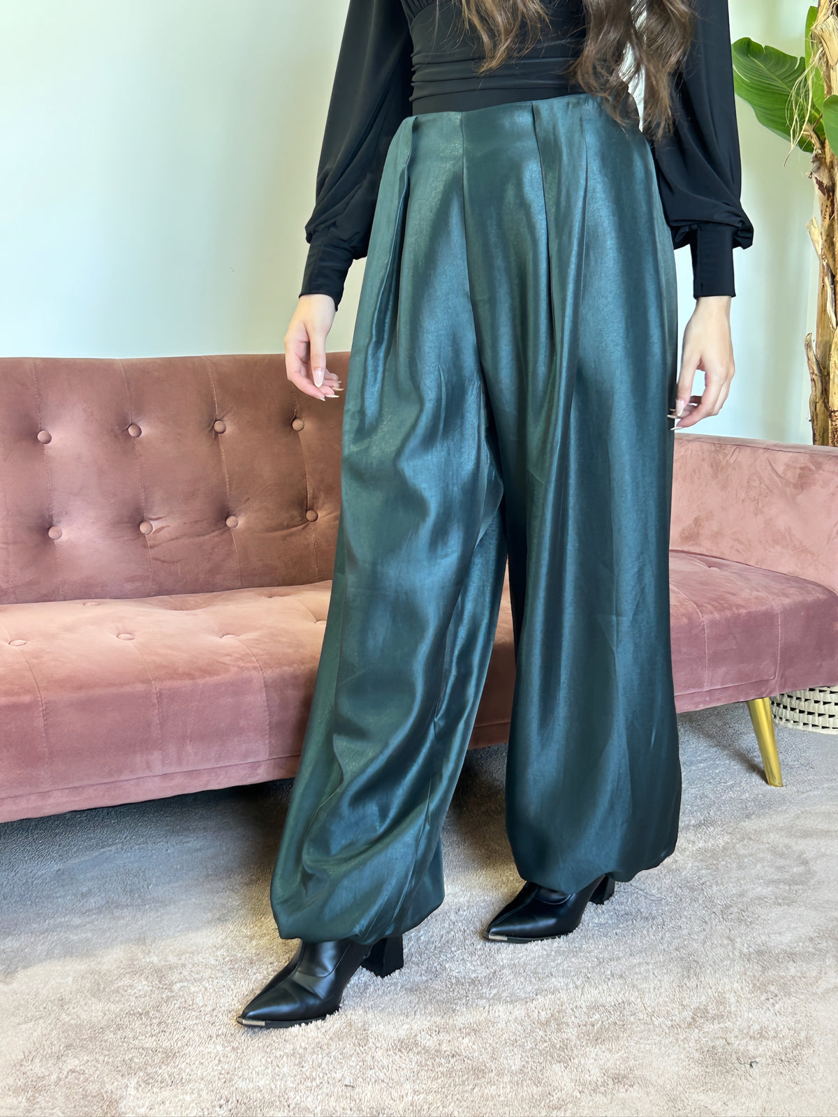 PANTALÓN BOMBACHO PETRÓLEO El Vestidor de Inma