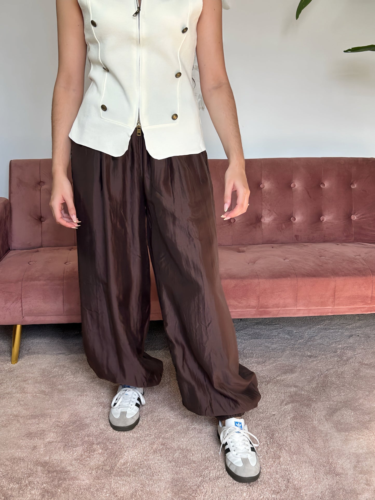 PANTALÓN SATINADO BOMBACHO El Vestidor de Inma