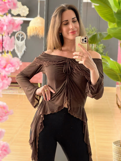 BLUSA BOHO ÉBANO El Vestidor de Inma