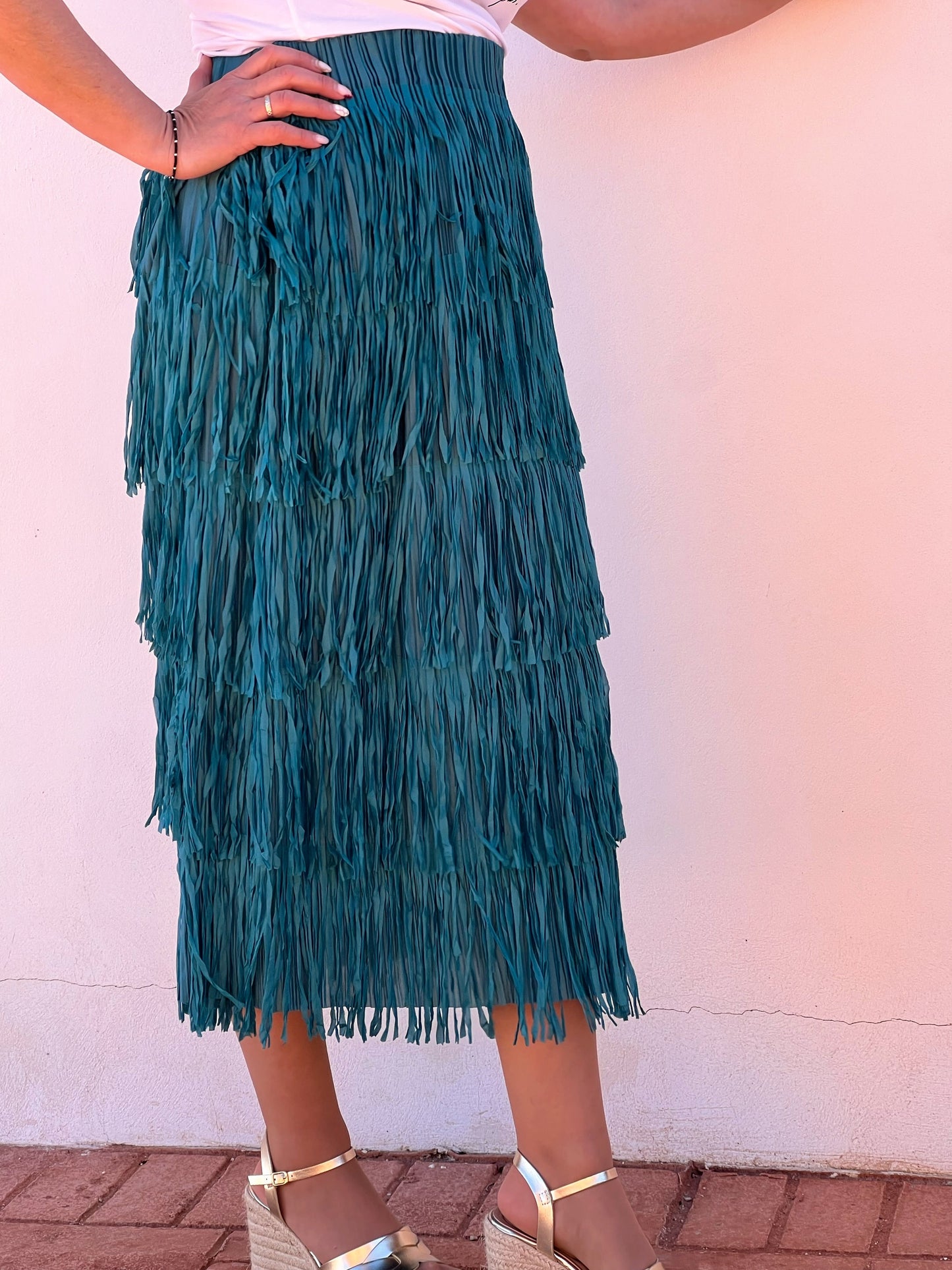 Falda de Flecos Boho Chic – Talla Única (hasta la 50) El Vestidor de Inma