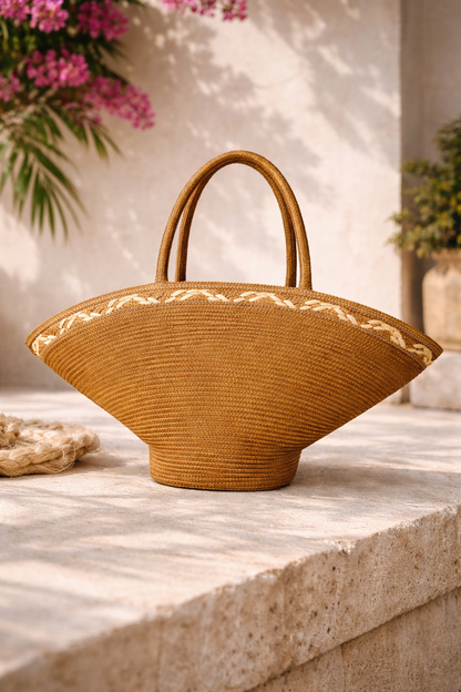 Capazo de Rafia Elegante para Mujer | Bolso Grande de Verano El Vestidor de Inma