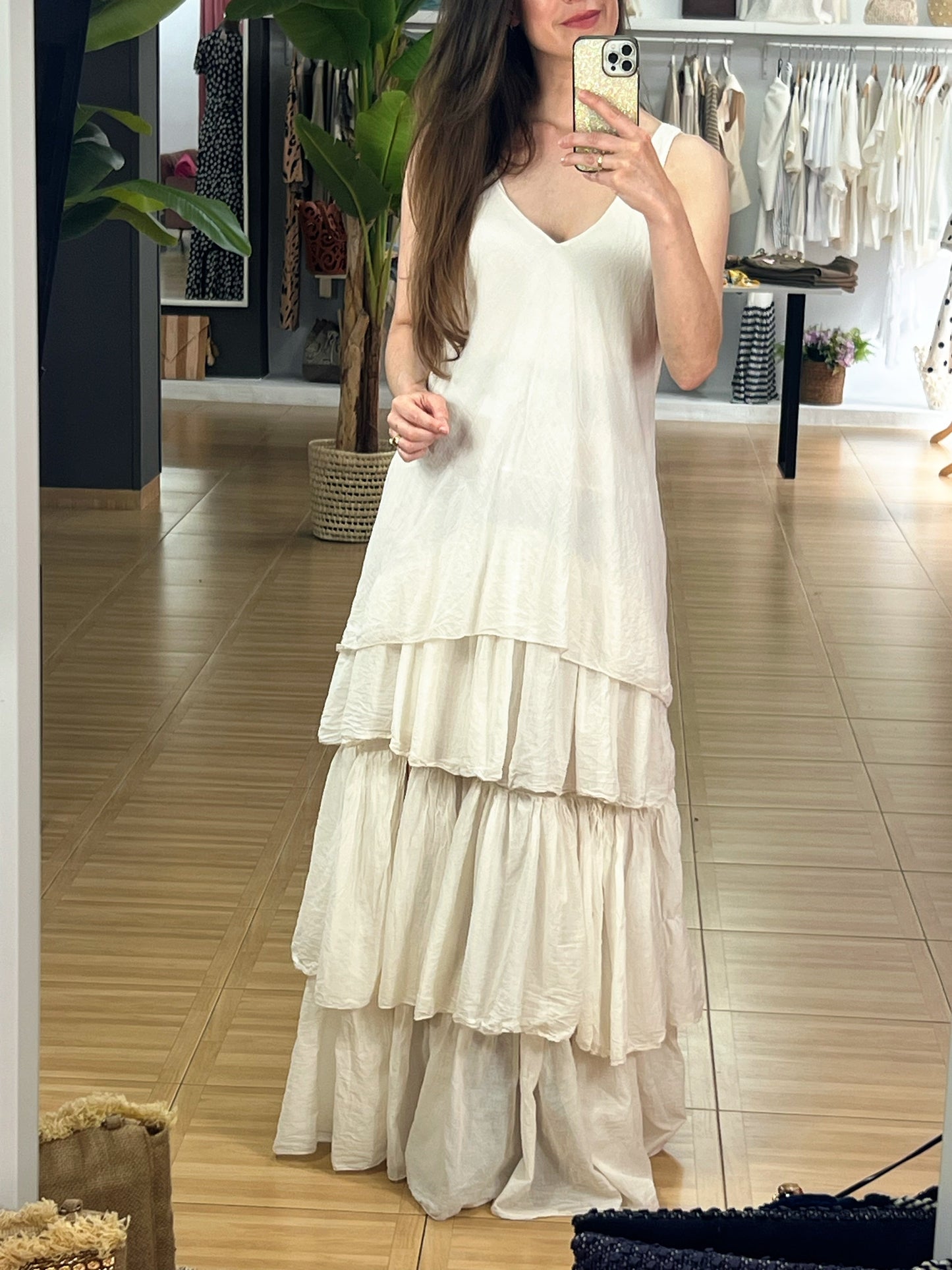 VESTIDO LARGO VOLANTES El Vestidor de Inma