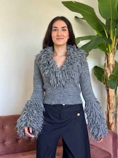JERSEY DE PUNTO CON FLECOS El Vestidor de Inma