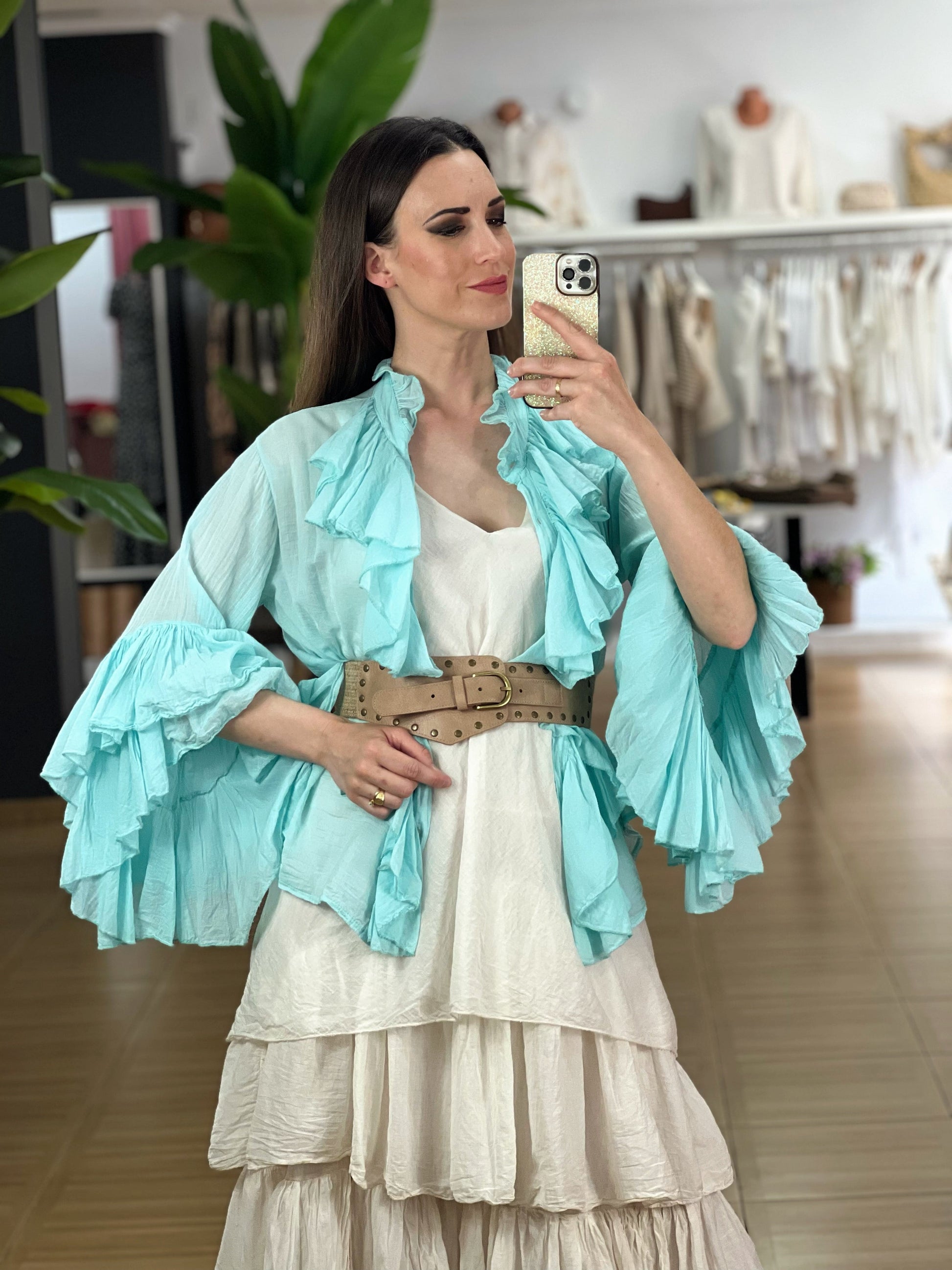 VESTIDO LARGO VOLANTES El Vestidor de Inma