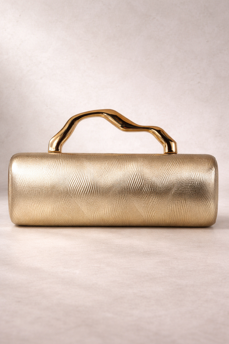 Cartera Dorada de Invitada Elegante | Bolso Clutch Dorado para Bodas y Eventos