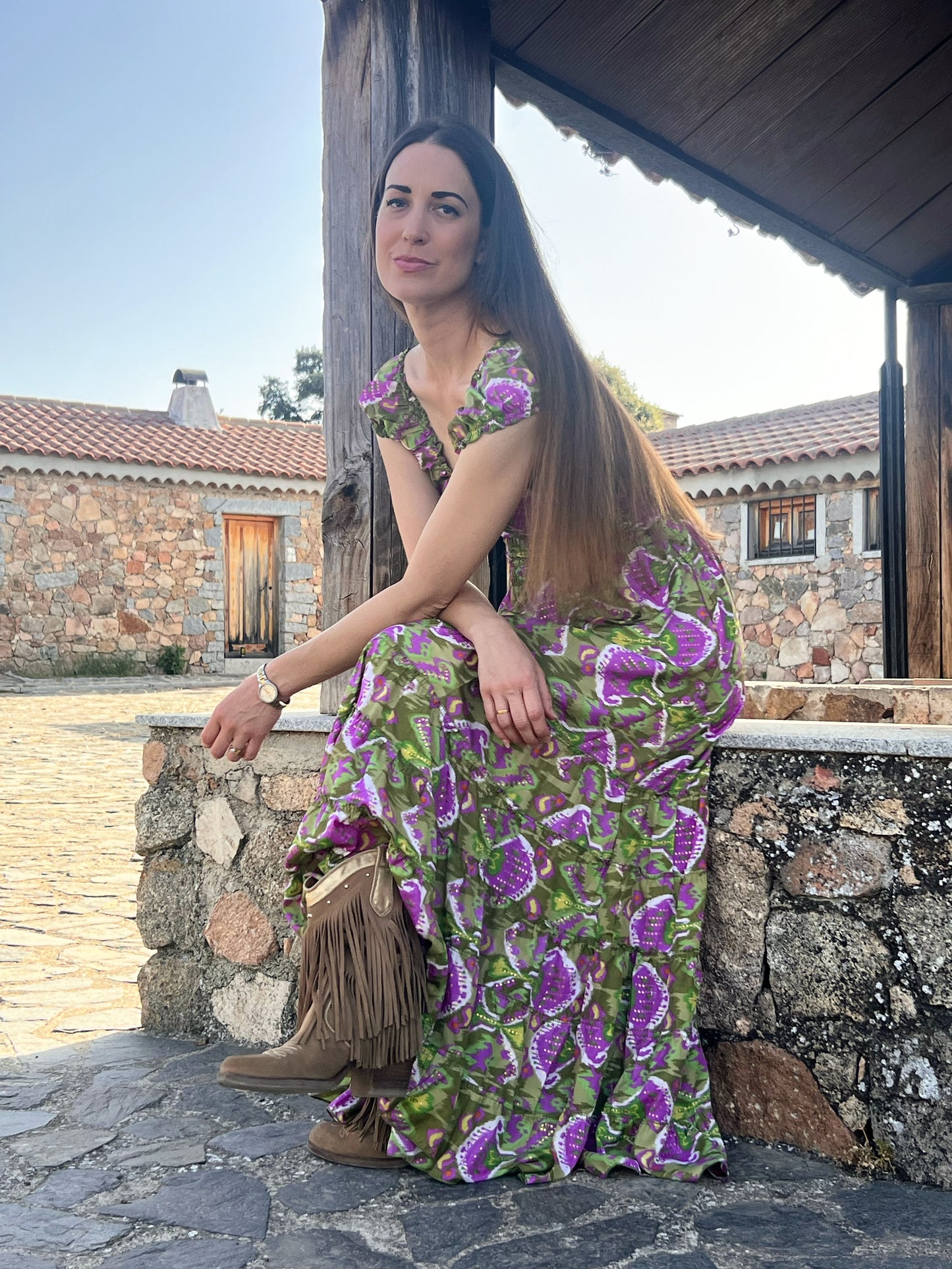 VESTIDO LARGO SEDA