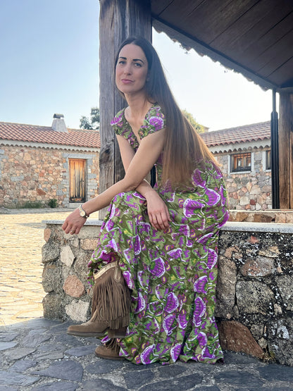 VESTIDO LARGO SEDA
