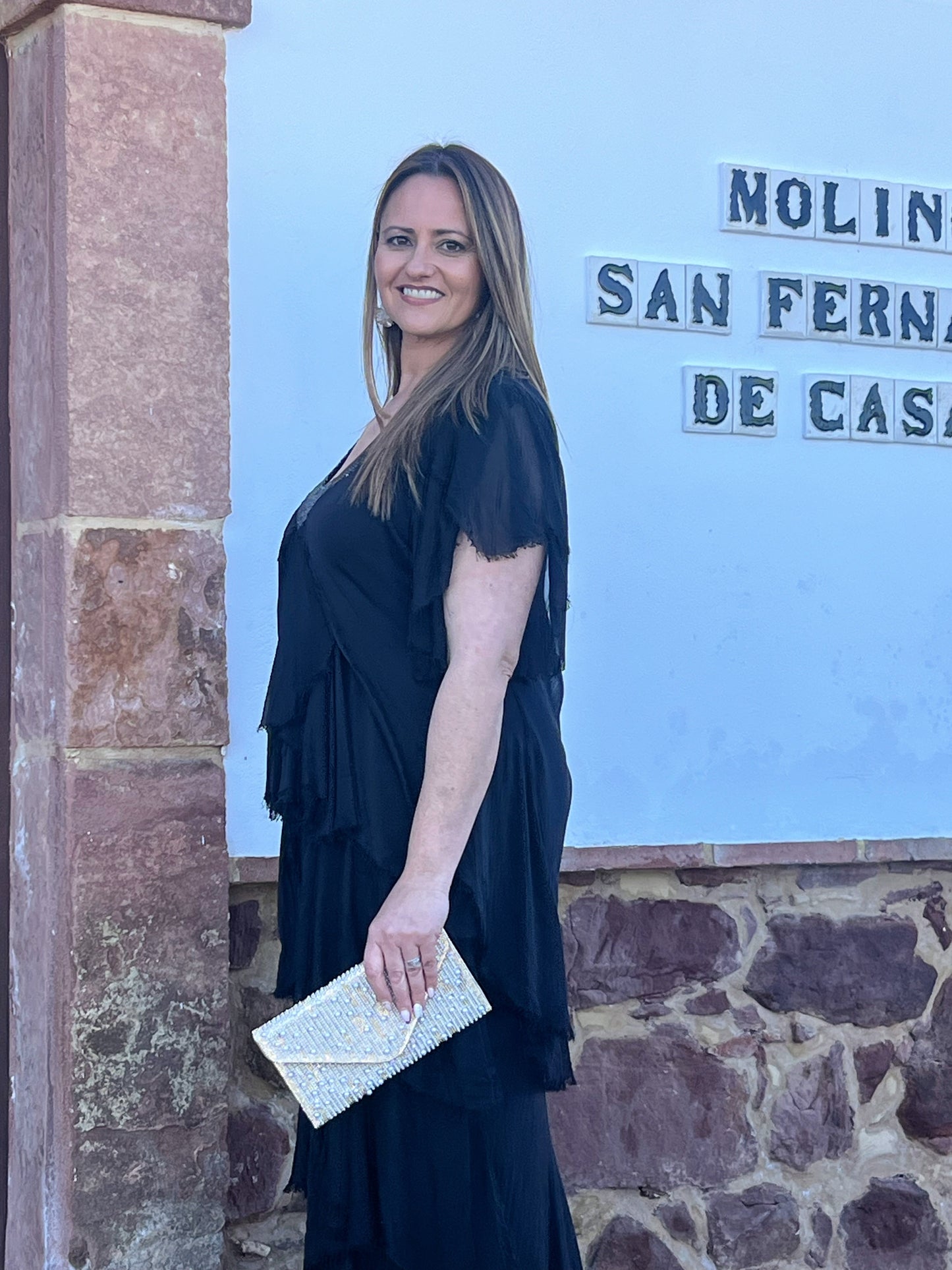 Vestido Seda Capas con Lentejuelas | Talla Única 38-50 | El Vestidor de Inma El Vestidor de Inma