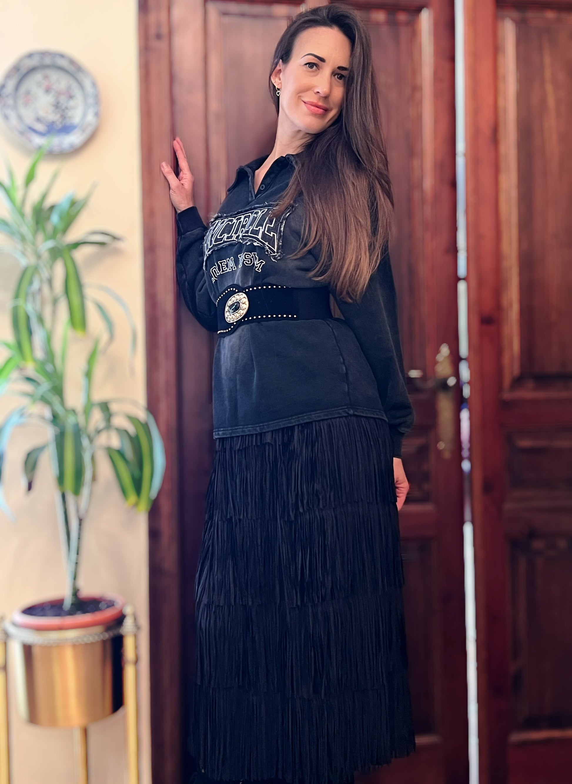 Falda de Flecos Boho Chic – Talla Única (hasta la 50) El Vestidor de Inma