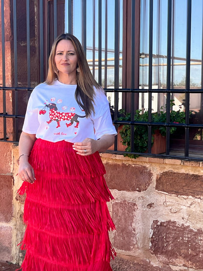 Falda de Flecos Boho Chic – Talla Única (hasta la 50) El Vestidor de Inma