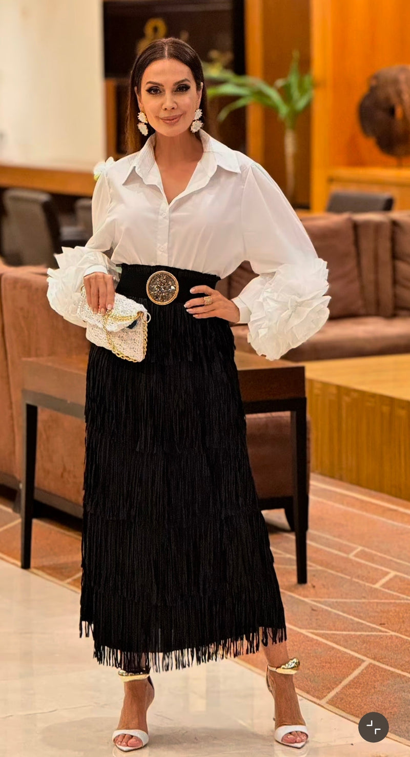 Falda de Flecos Boho Chic