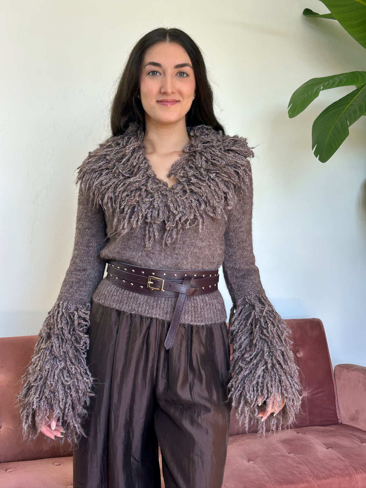 JERSEY DE PUNTO CON FLECOS El Vestidor de Inma