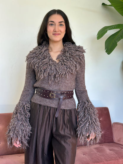 JERSEY DE PUNTO CON FLECOS El Vestidor de Inma