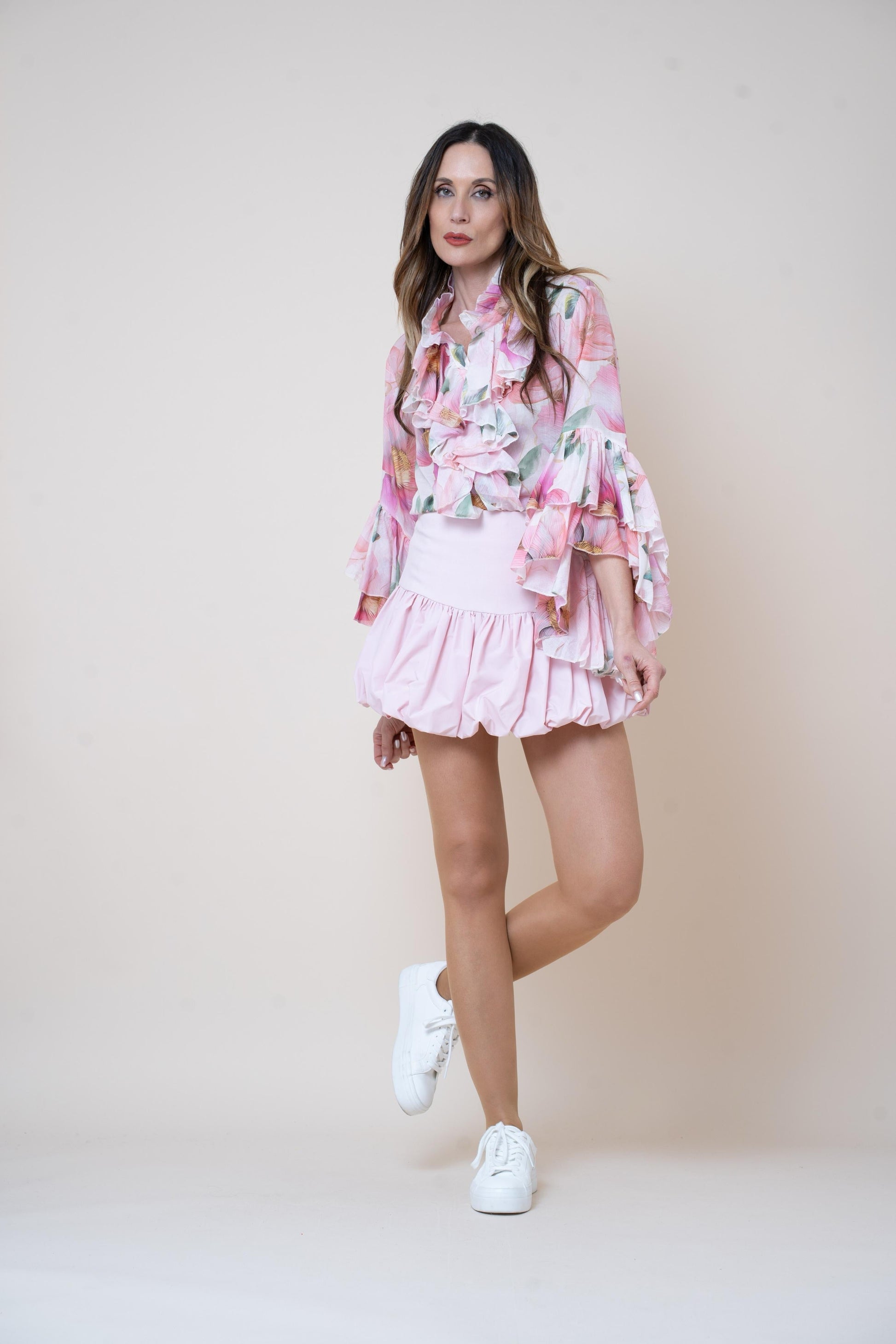 BLUSA VOLANTES ESTAMPADA El Vestidor de Inma