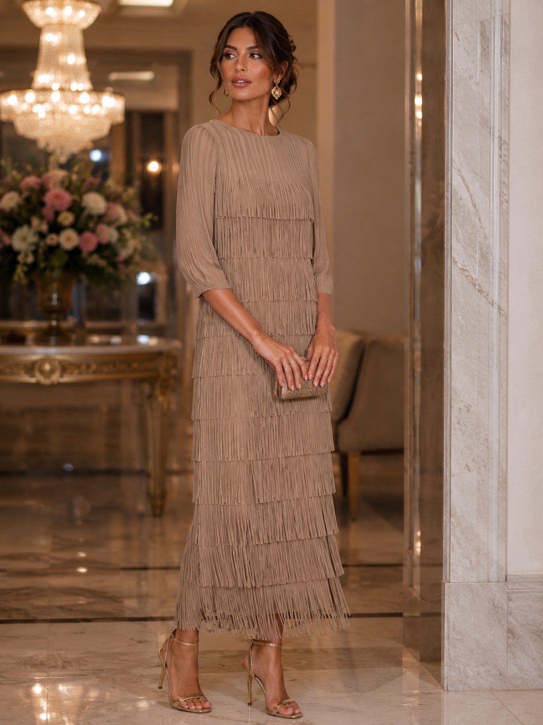 Vestido de Flecos Midi Mujer | Talla Única hasta 52-54 | El Vestidor de Inma El Vestidor de Inma