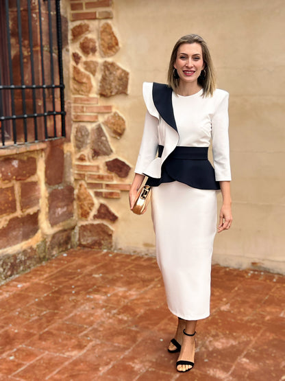 Vestido Invitada Peplum Hecho en España – Preventa – Tallas 36 a 54 El Vestidor de Inma