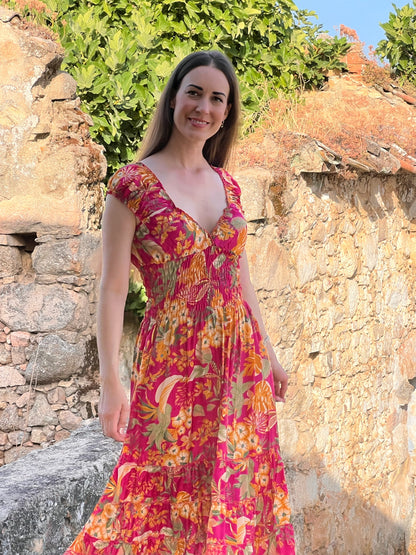 VESTIDO LARGO SEDA