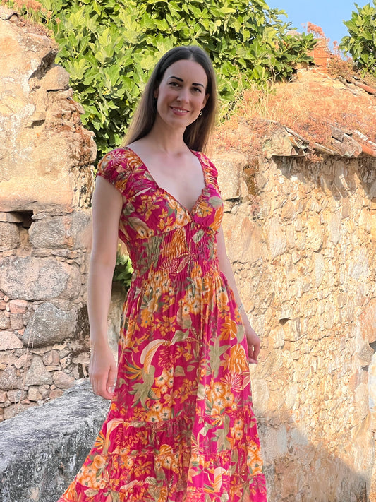 VESTIDO LARGO SEDA