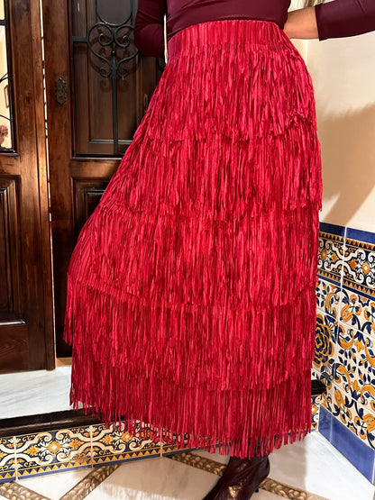Falda de Flecos Boho Chic – Talla Única (hasta la 50) El Vestidor de Inma