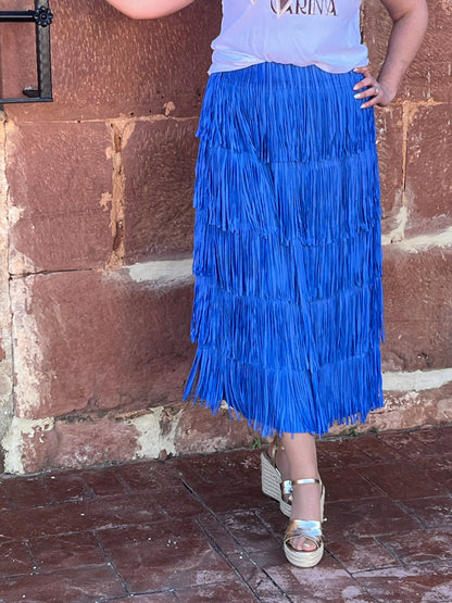 Falda de Flecos Boho Chic – Talla Única (hasta la 50) El Vestidor de Inma