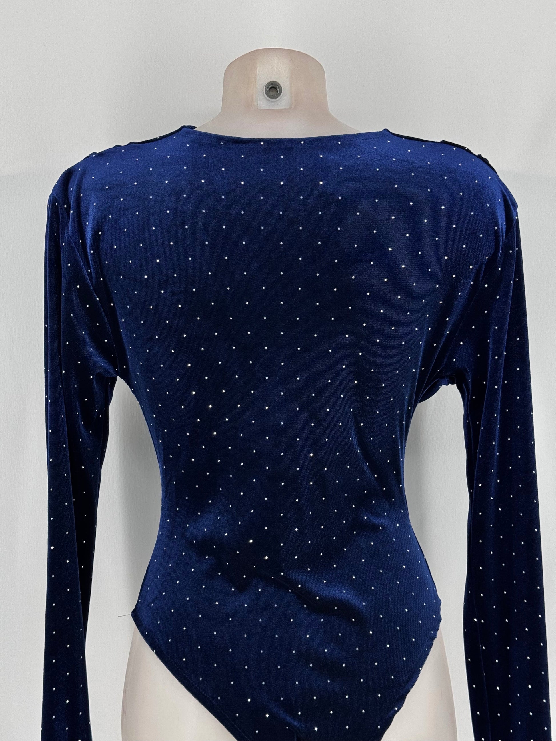 Body de Terciopelo con Strass – Talla Única (Azul o Negro) El Vestidor de Inma