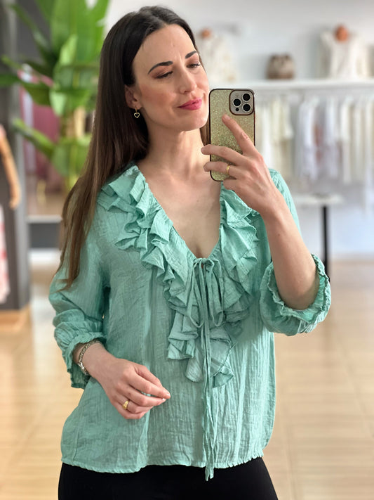 BLUSA VOLANTES LUNA El Vestidor de Inma