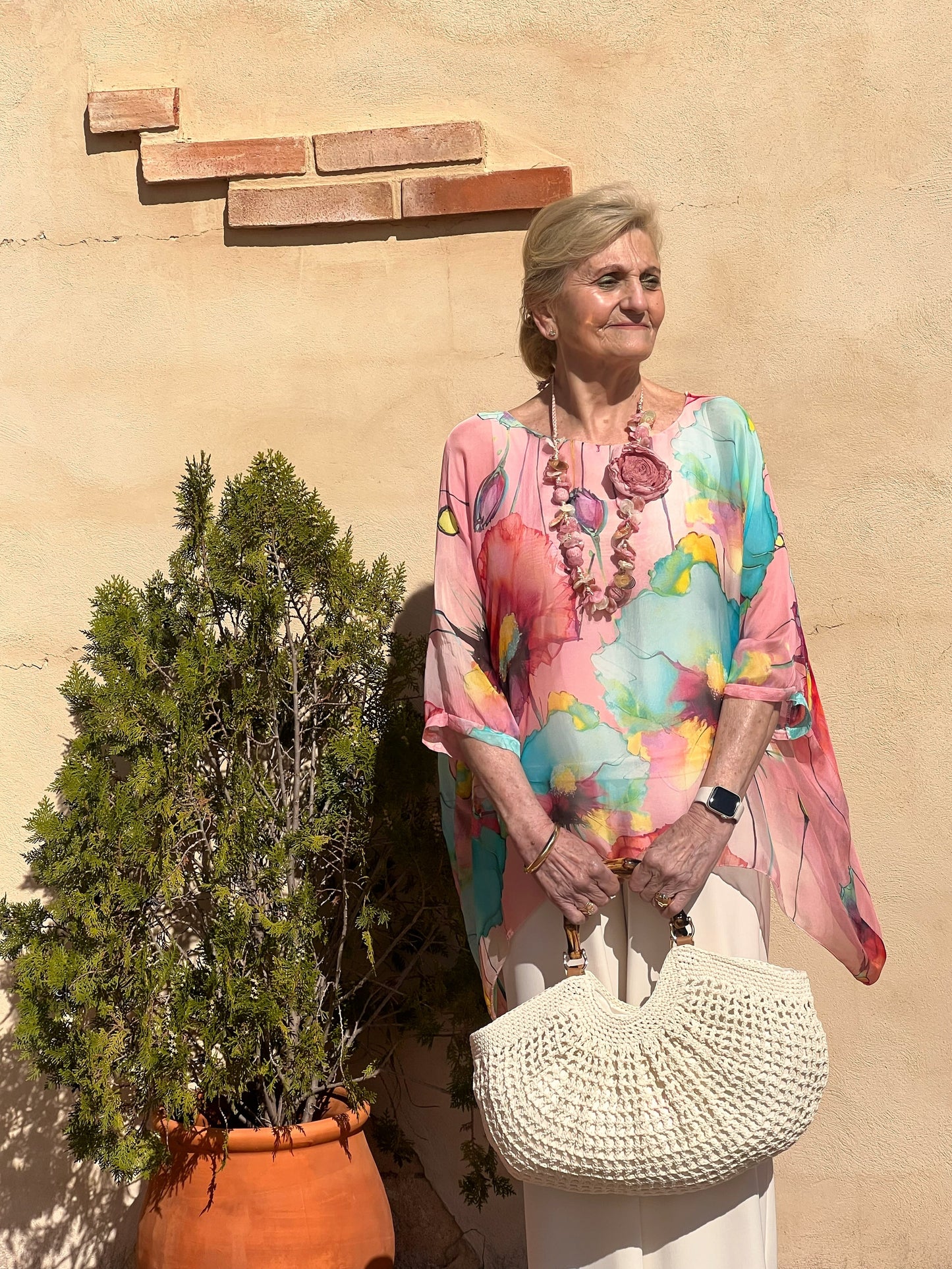 Bolso Crochet Hecho a Mano Asa Bambú Crema | Bolso Invitada Boda Comunión El Vestidor de Inma