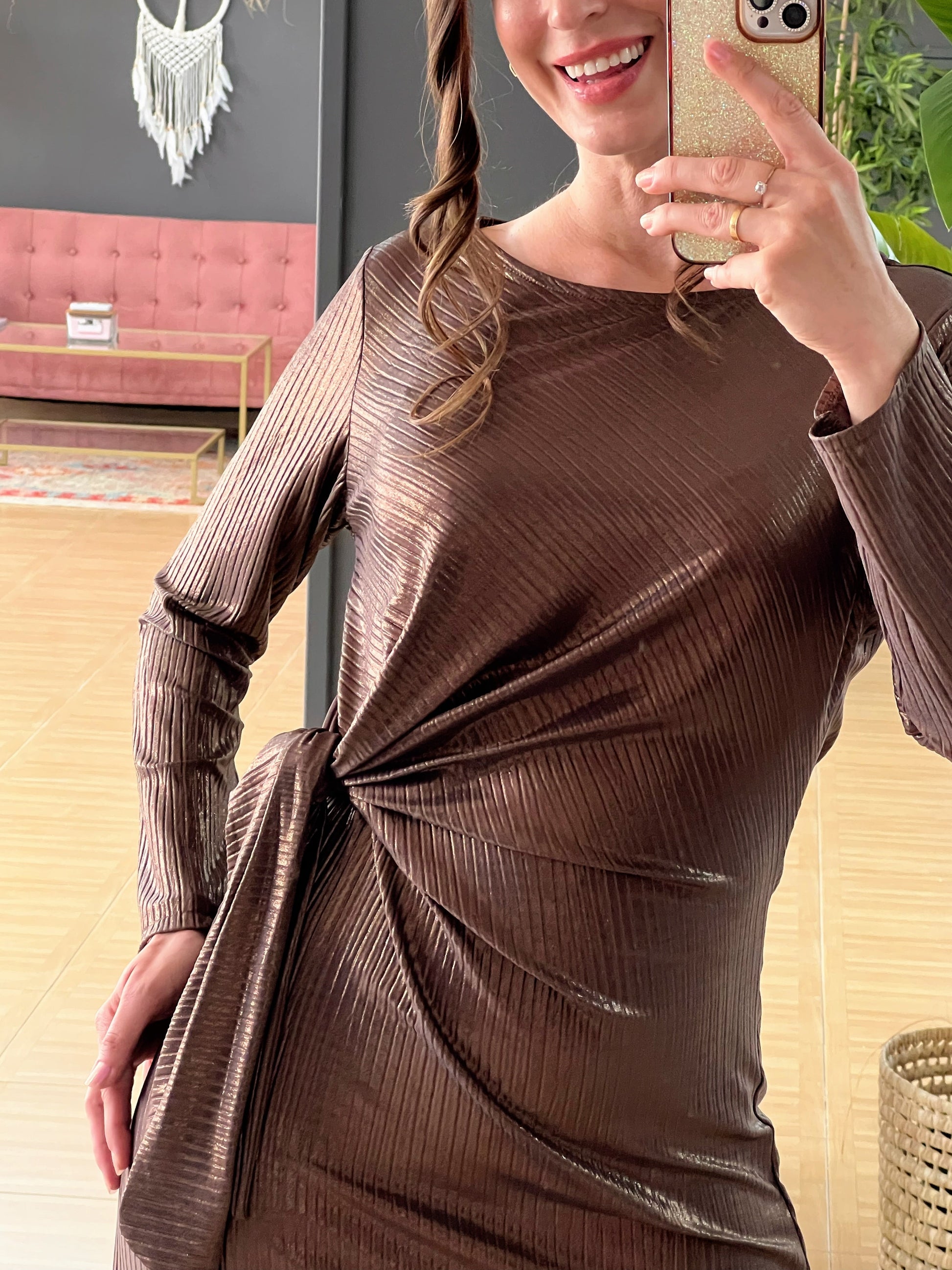 VESTIDO BRONCE El Vestidor de Inma