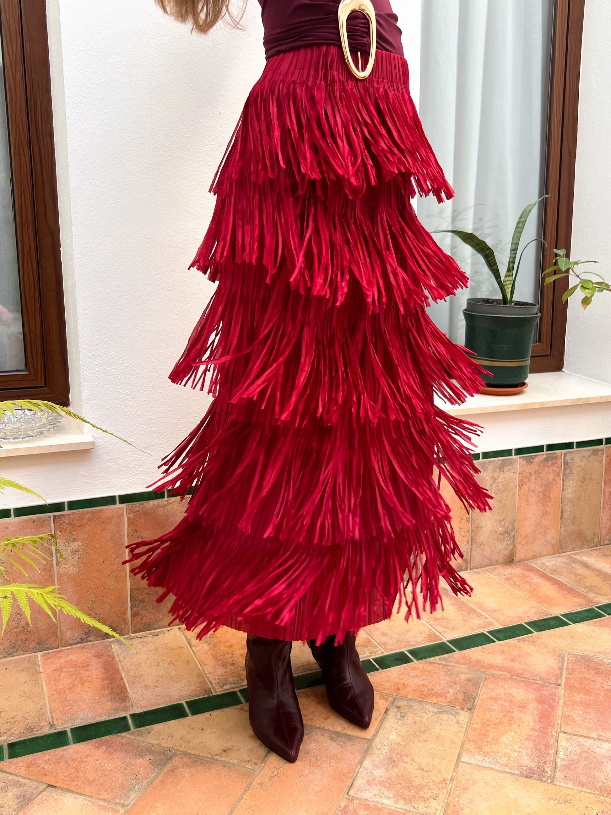 Falda de Flecos Boho Chic – Talla Única (hasta la 50) El Vestidor de Inma