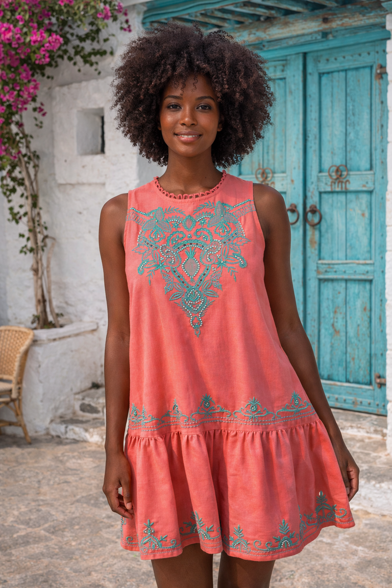 Vestido Bordado Verano Talla Única | El Vestidor de Inma