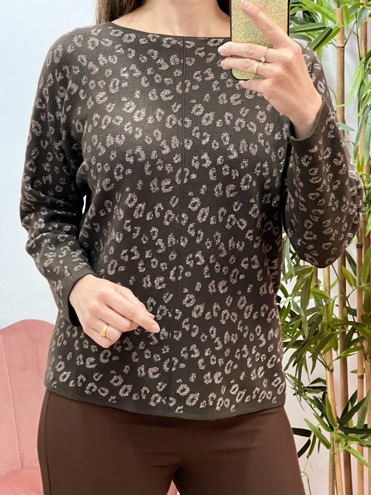 Jersey Talla Única Animal Print Metalizado – Punto Suave y Muy Favorecedor El Vestidor de Inma