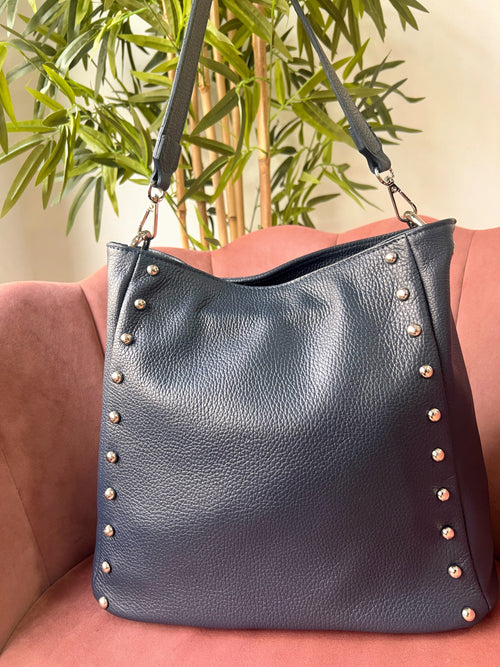 BOLSO PIEL TACHAS El Vestidor de Inma