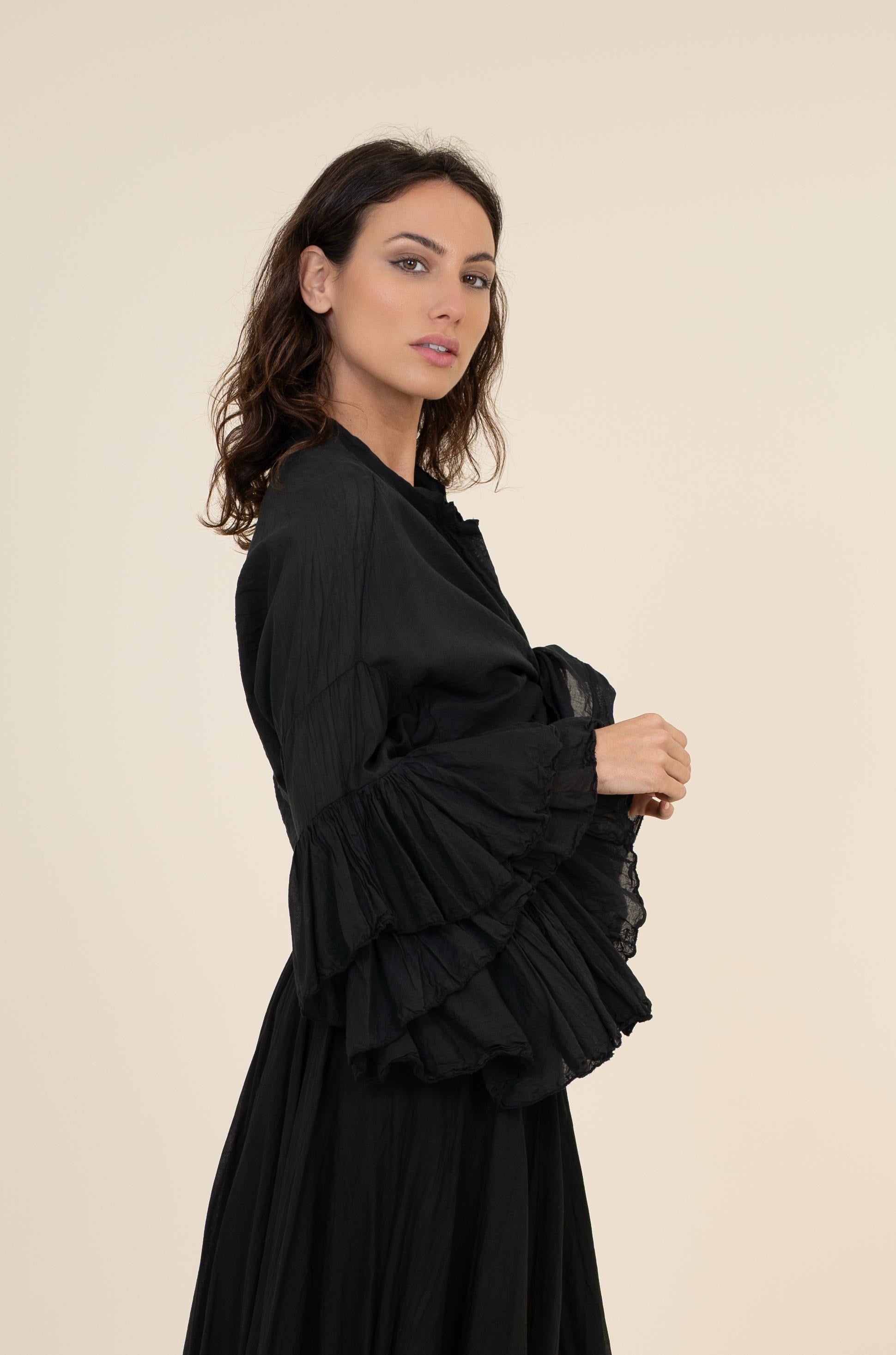 BLUSA NUDO MANGA VOLANTES El Vestidor de Inma