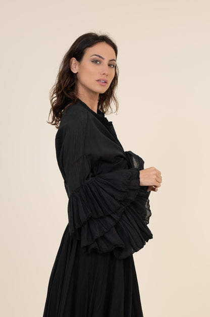BLUSA NUDO MANGA VOLANTES El Vestidor de Inma