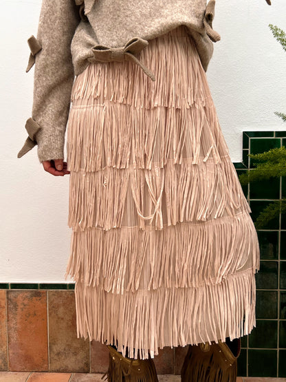 Falda de Flecos Boho Chic – Talla Única (hasta la 50) El Vestidor de Inma