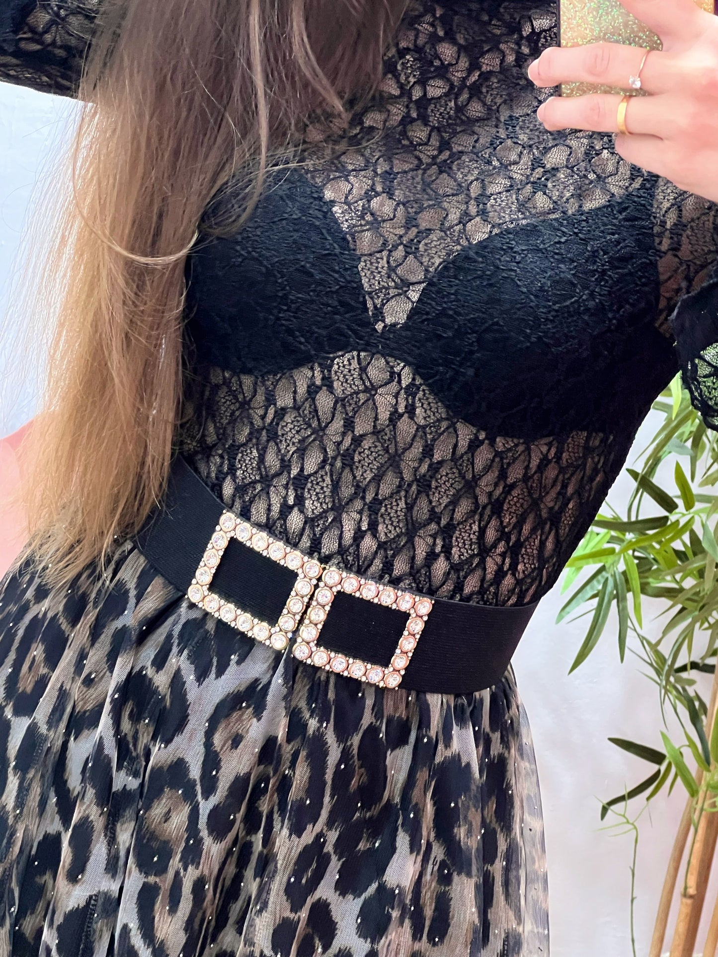 Falda Larga de Tul Animal Print con Brillos – Cintura Elástica, Mucho Vuelo y Forro Interior (Talla Única) El Vestidor de Inma