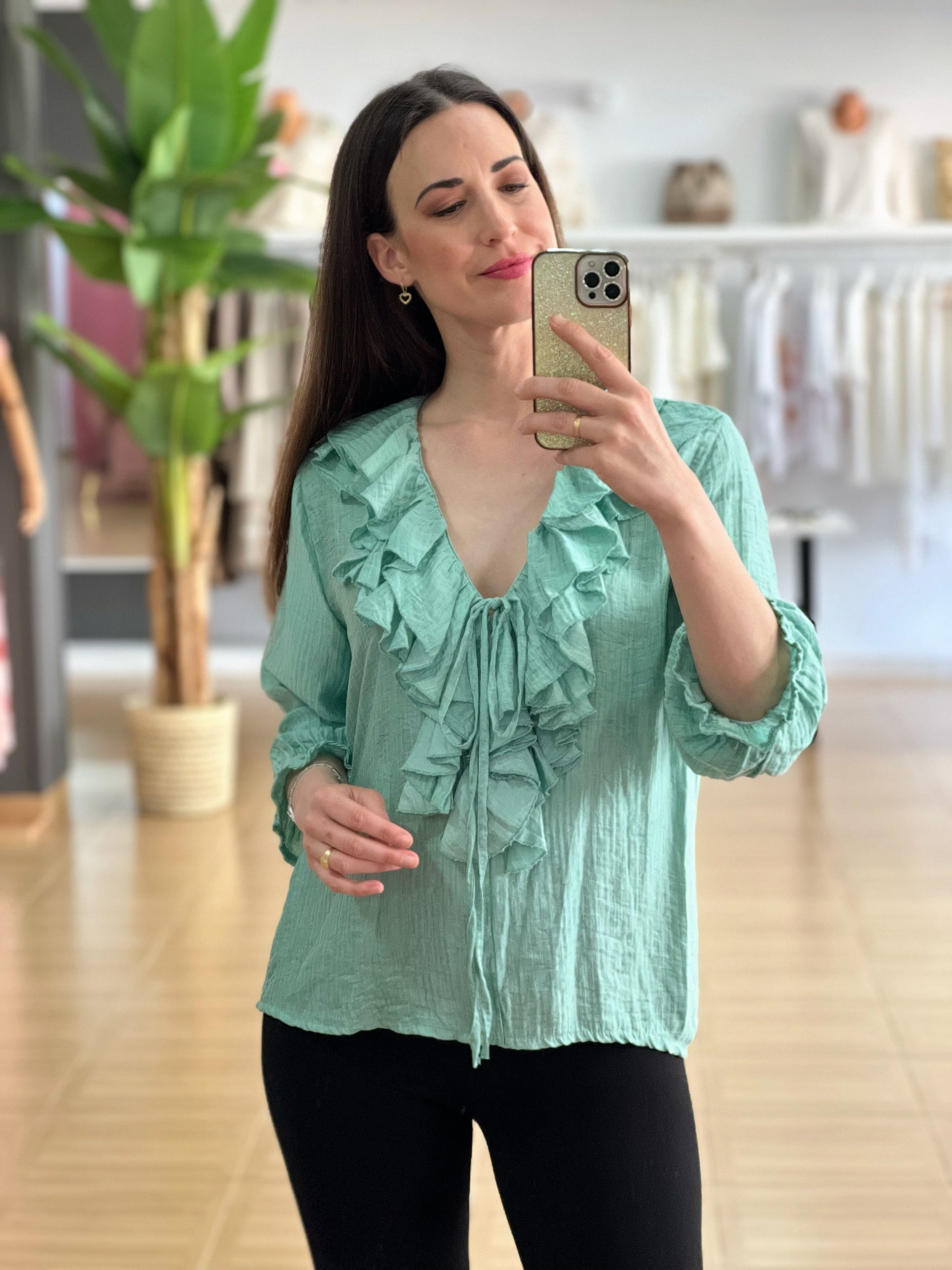 BLUSA VOLANTES LUNA El Vestidor de Inma