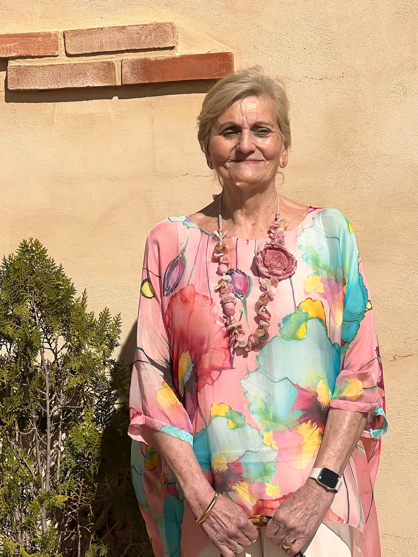Kaftan Estampado Acuarela Flores | Talla Única hasta 54 | Fabricado en España El Vestidor de Inma