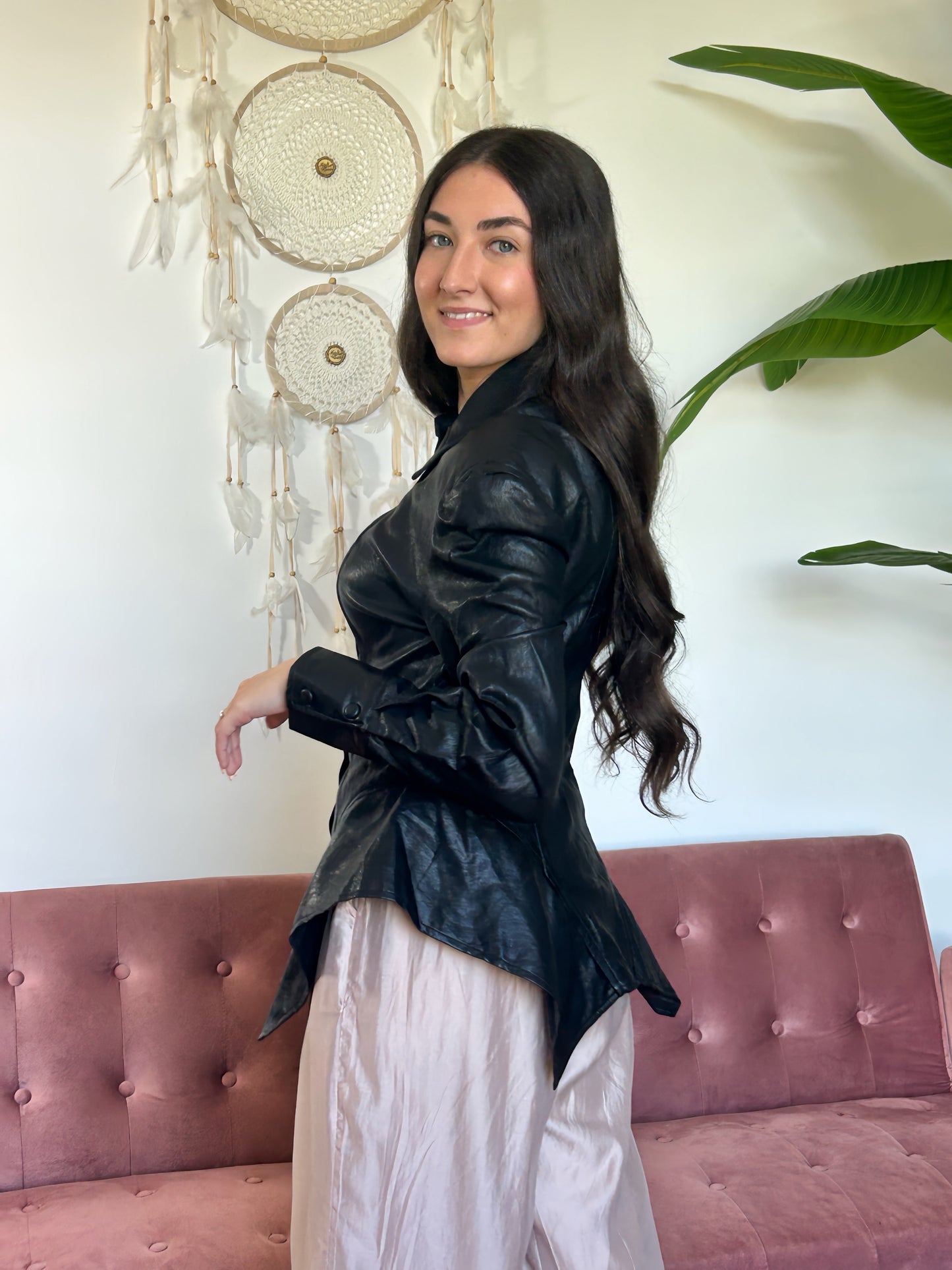 CAMISA CUERO ÉCLAT El Vestidor de Inma