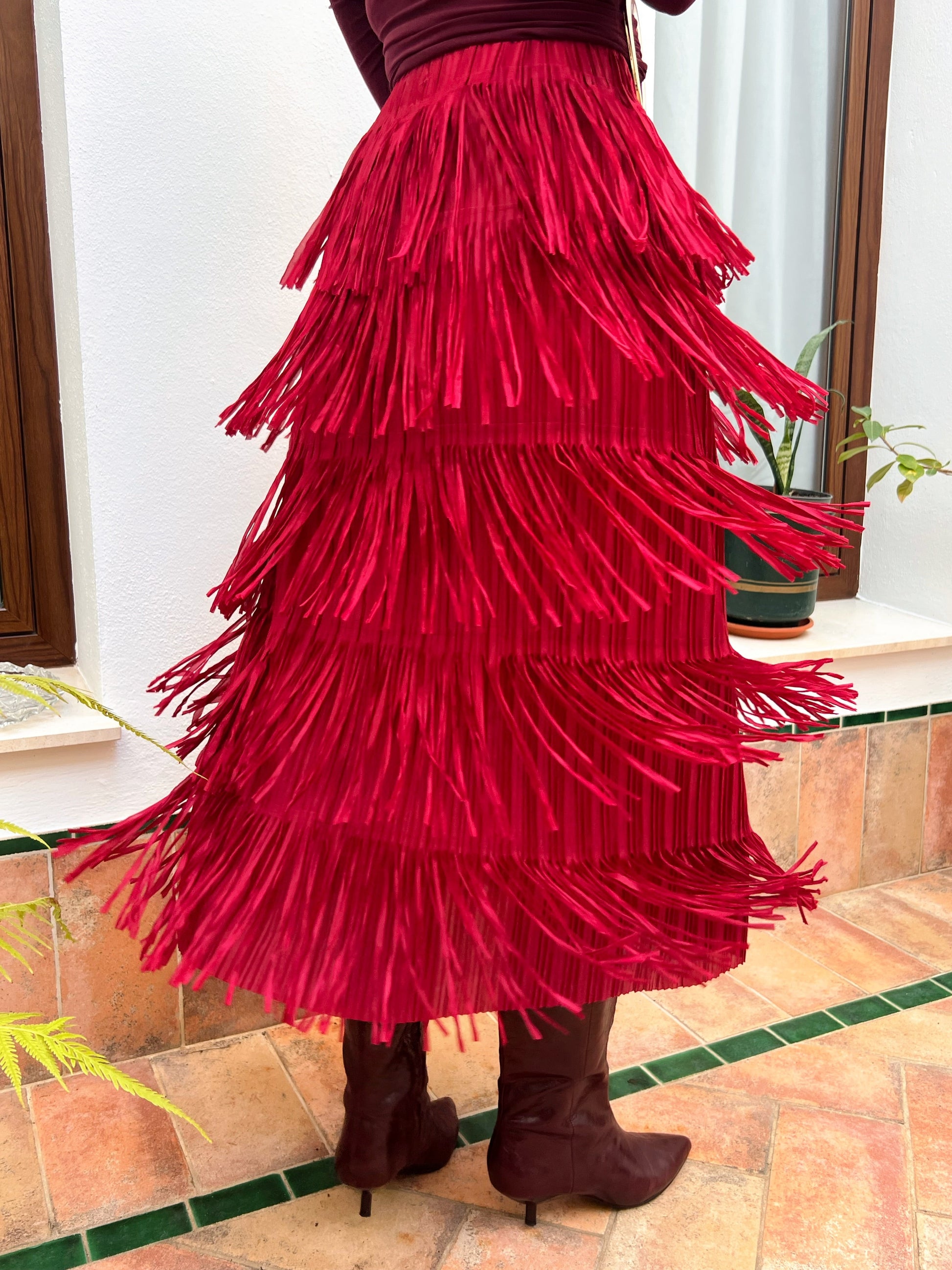 Falda de Flecos Boho Chic – Talla Única (hasta la 50) El Vestidor de Inma