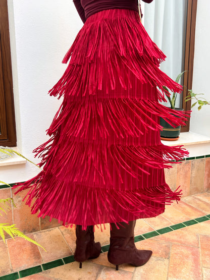 Falda de Flecos Boho Chic – Talla Única (hasta la 50) El Vestidor de Inma