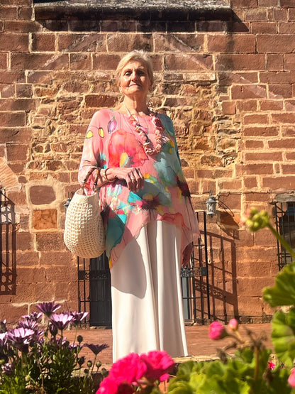 Kaftan Estampado Acuarela Flores | Talla Única hasta 54 | Fabricado en España El Vestidor de Inma