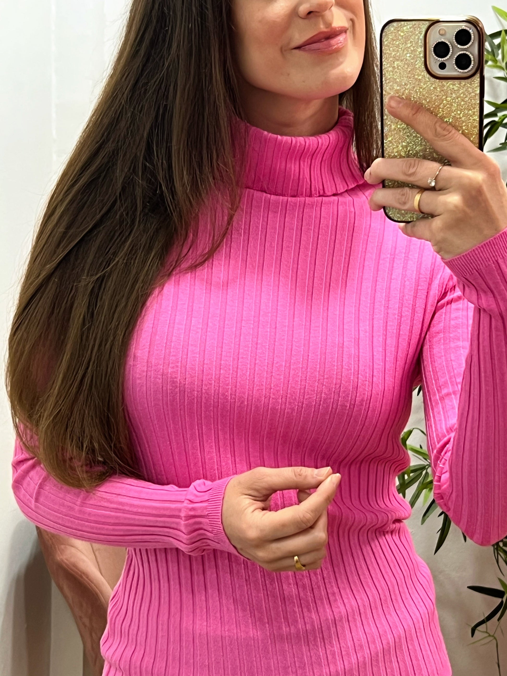 Jersey Canalé Talla Única de Punto Suave – Cuello Alto y Tejido Elástico El Vestidor de Inma