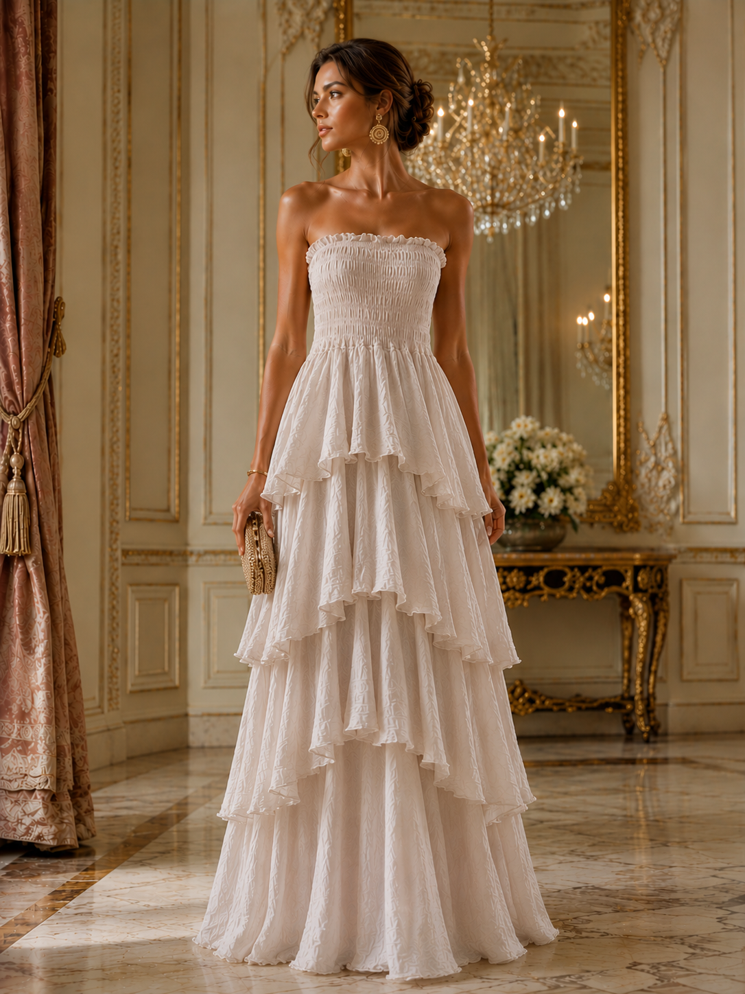 Vestido Midi Volantes Nido de Abeja – 100% Algodón El Vestidor de Inma