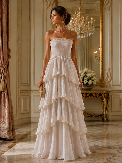 Vestido Midi Volantes Nido de Abeja – 100% Algodón El Vestidor de Inma