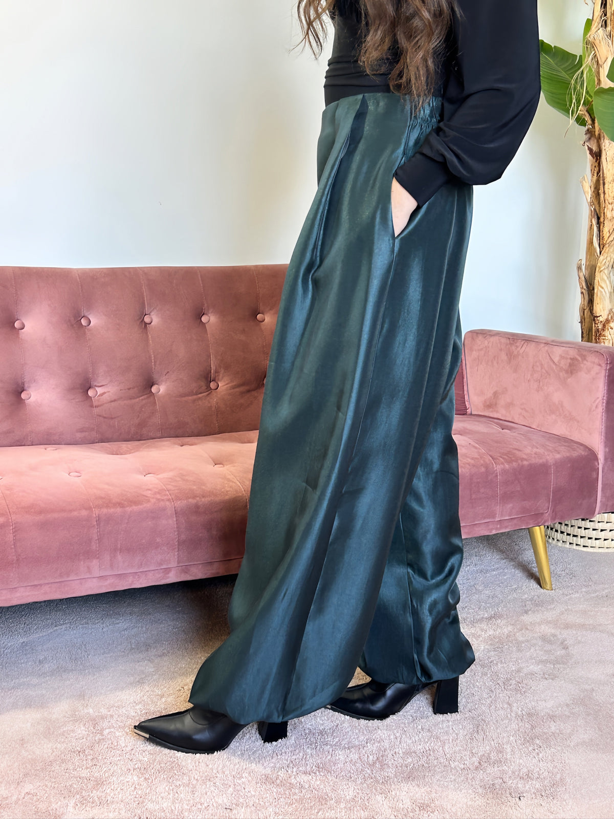 PANTALÓN BOMBACHO PETRÓLEO El Vestidor de Inma